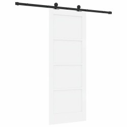 Porte coulissante ORKDAL blanche 78x202 cm en bois massif de pin 