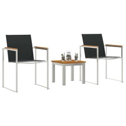 Ensemble de repas extérieur 3 pcs Bois de teck solide 