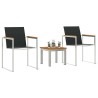 Ensemble de repas extérieur 3 pcs Bois de teck solide 