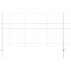 22 pcs poteaux de clôture en U 140 cm en acier galvanisé 