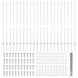 22 pcs poteaux de clôture en U 140 cm en acier galvanisé 