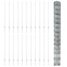 22 pcs poteaux de clôture en U 140 cm en acier galvanisé 
