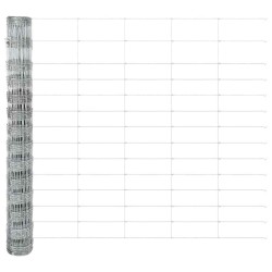22 pcs poteaux de clôture en U 140 cm en acier galvanisé 