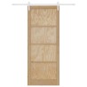 Porte coulissante avec kit de quincaillerie 93x232 cm en bois massif de pin 