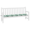 Coussin de Banc de Jardin Motif de Feuilles 200x50x4 cm Tissu Oxford 