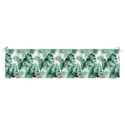Coussin de Banc de Jardin Motif de Feuilles 200x50x4 cm Tissu Oxford 
