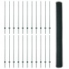 Piquets de clôture 11 pcs U-Channel vert 140 cm en acier 