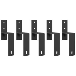 Kit de quincaillerie de porte coulissante 213,5 cm acier noir 