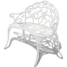 Banc de jardin 100 cm Aluminium coulé Blanc 