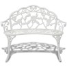 Banc de jardin 100 cm Aluminium coulé Blanc 