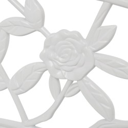 Banc de jardin 100 cm Aluminium coulé Blanc 
