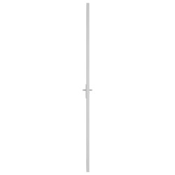 Porte intérieure 83x201,5 cm Blanc Verre ESG et aluminium 