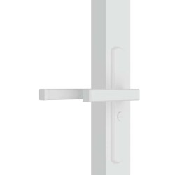Porte intérieure 83x201,5 cm Blanc Verre ESG et aluminium 