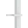 Porte intérieure 83x201,5 cm Blanc Verre ESG et aluminium 