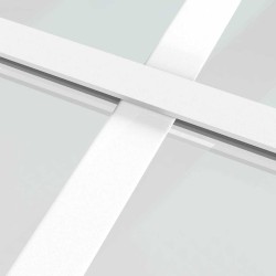 Porte intérieure 83x201,5 cm Blanc Verre ESG et aluminium 
