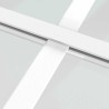 Porte intérieure 83x201,5 cm Blanc Verre ESG et aluminium 