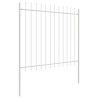Clôture de jardin Blanc 5.1 x 1 m Acier enduit de poudre 