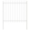 Clôture de jardin Blanc 5.1 x 1 m Acier enduit de poudre 