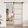 Porte coulissante avec set de quincaillerie 'ORKDAL'Bois & Verre 