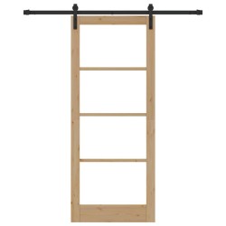 Porte coulissante avec set de quincaillerie 'ORKDAL'Bois & Verre 