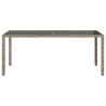 Table de jardin dessus en verre Gris 190x90x75cm Résine tressée 
