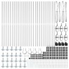 Poteaux de clôture avec plaques de base, 26 pcs, Ø32mm, 83,5cm en acier galvanisé 