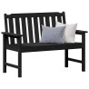 Banc de jardin Noir 120 cm HDPE 