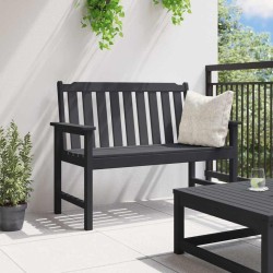 Banc de jardin Noir 120 cm HDPE 