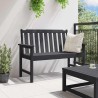 Banc de jardin Noir 120 cm HDPE 