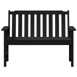 Banc de jardin Noir 120 cm HDPE 