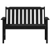 Banc de jardin Noir 120 cm HDPE 