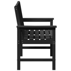 Banc de jardin Noir 120 cm HDPE 