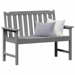 Banc de jardin gris clair 120 cm HDPE 
