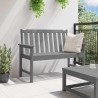 Banc de jardin gris clair 120 cm HDPE 