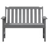 Banc de jardin gris clair 120 cm HDPE 