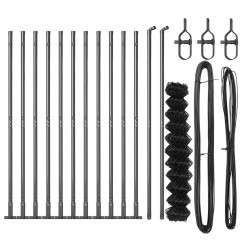 Jeu de Poteaux de Clôture Argent 25 x 1,2 m Acier galvanisé 