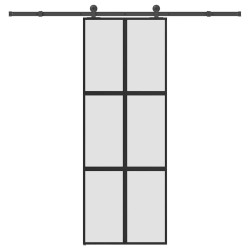 Porte coulissante kit de quincaillerie trempé verre aluminium 