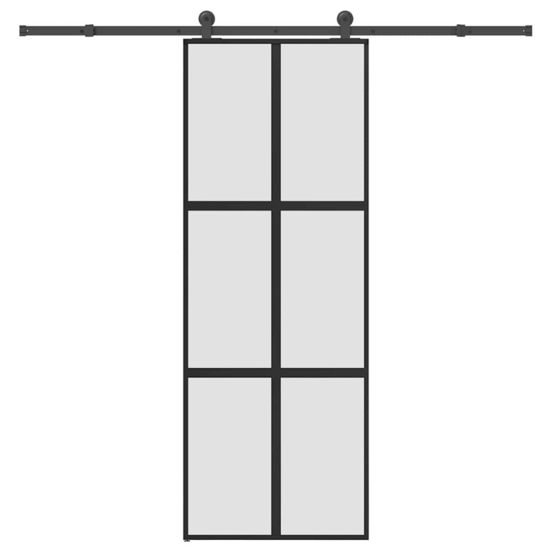 Porte coulissante kit de quincaillerie trempé verre aluminium 