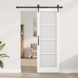 Porte coulissante avec ensemble matériel 