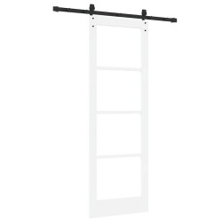 Porte coulissante avec ensemble matériel 