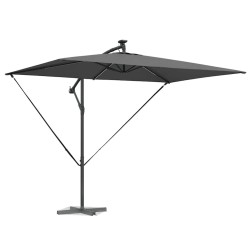 Parasol banane à mât déporté Anthracite 294 x 200 x 254 cm 