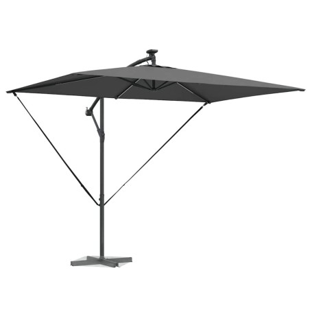 Parasol banane à mât déporté Anthracite 294 x 200 x 254 cm 
