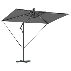 Parasol banane à mât déporté Anthracite 294 x 200 x 254 cm 