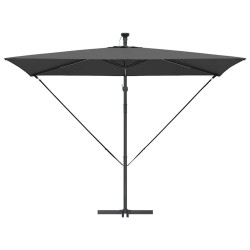 Parasol banane à mât déporté Anthracite 294 x 200 x 254 cm 