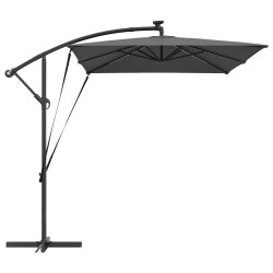 Parasol banane à mât déporté Anthracite 294 x 200 x 254 cm 