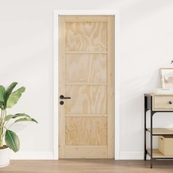 Porte Intérieure 'ORKDAL'78x202x4 cm en Bois Massif Pin 