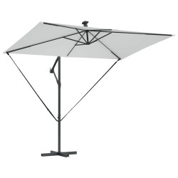 Parasol banane à mât déporté Couleur sable 294 x 200 x 254 cm 