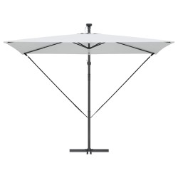 Parasol banane à mât déporté Couleur sable 294 x 200 x 254 cm 
