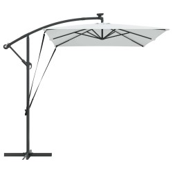 Parasol banane à mât déporté Couleur sable 294 x 200 x 254 cm 