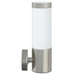 Appliques murales outdoor 2 pcs en acier inoxydable argent IP44 